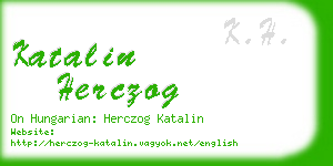 katalin herczog business card
